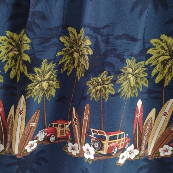 Hawaiian Reserve Cotton collection sz Large LG L button shirt. VTG. Mad… - Picture 9 of 11